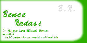 bence nadasi business card